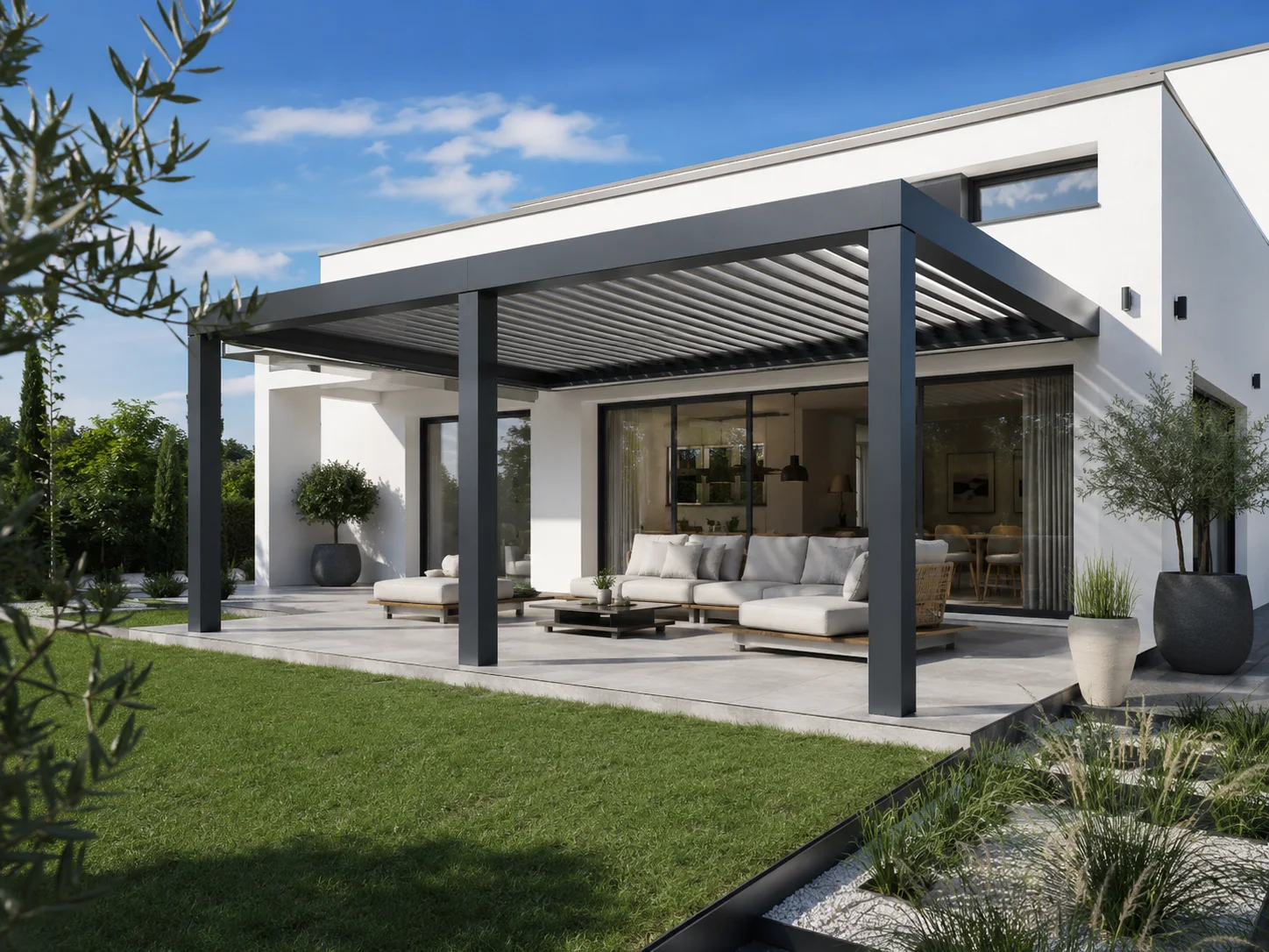 Özel Villa Bahçesi Pergola Çözümü