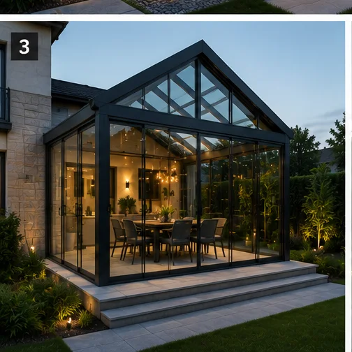 İstanbul Anadolu Yakası villa terasında uygulanan modern pergola sistemi
